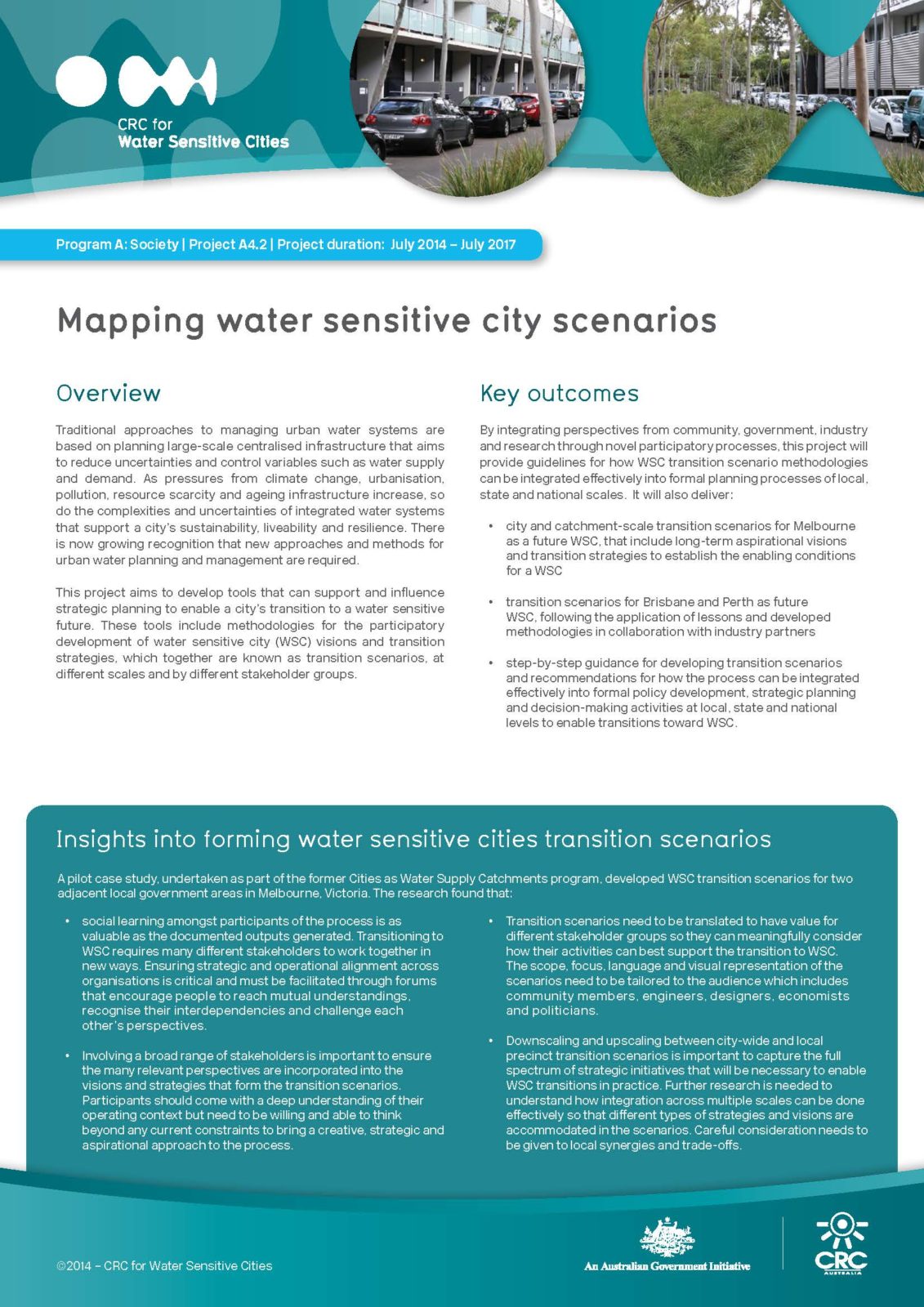 Mapping water sensitive city scenarios (Project A4.2) - CRC for Water ...