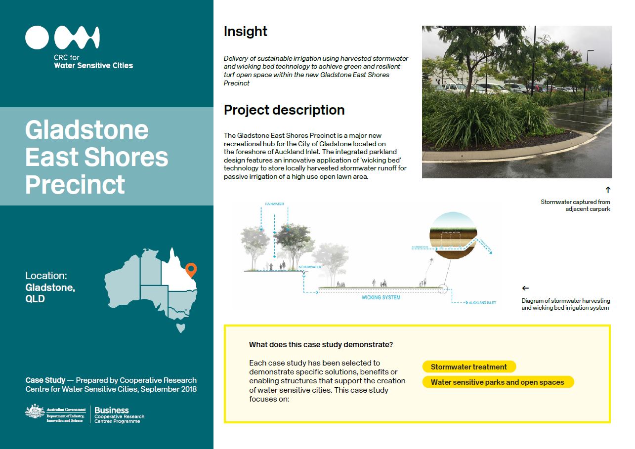 Gladstone East Shores Precinct CRC for Water sensitive cities