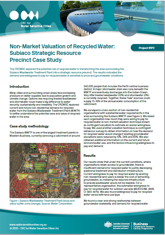 case study on recycled water