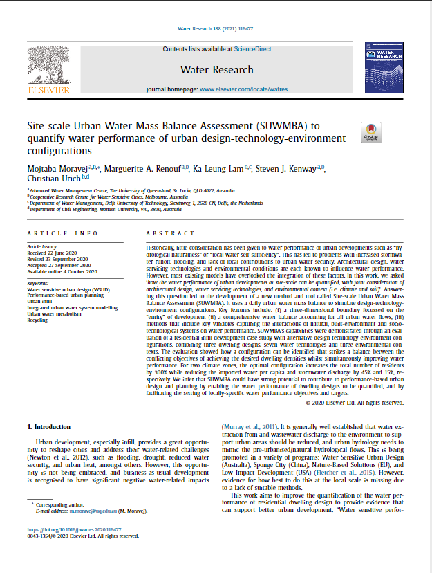 literature review on water management